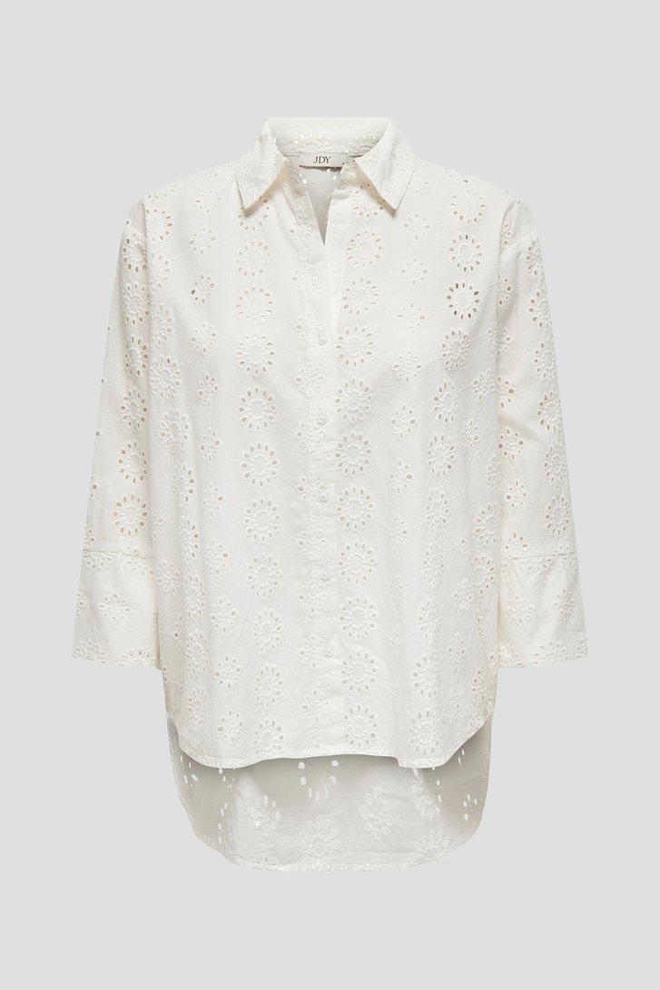 Blouse blanche avec motif ajouré floral de JDY pour Femmes