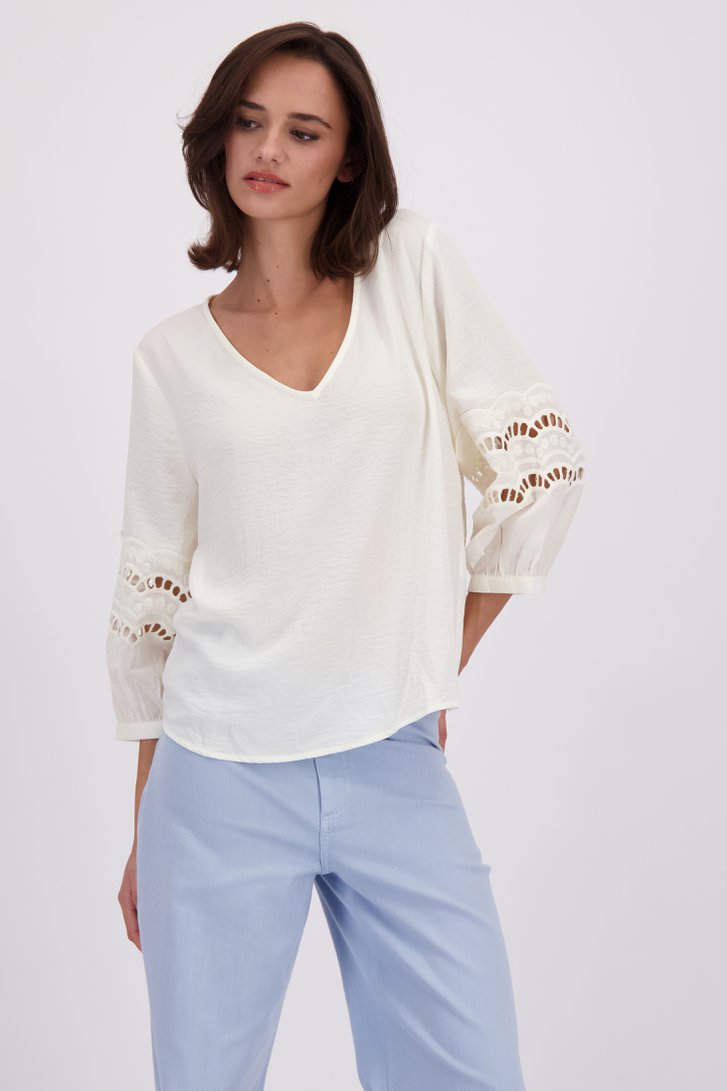 Le devant de Blouse blanche en tissu froissé élégant de JDY pour Femmes