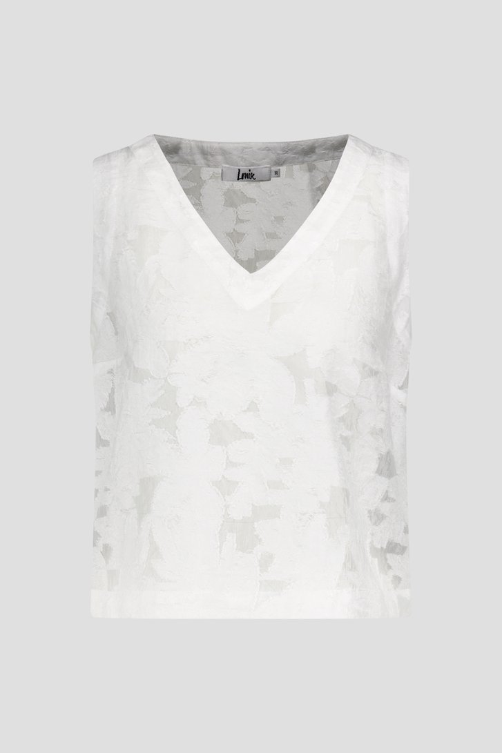 Blouse blanche sans manches de Louise pour Femmes