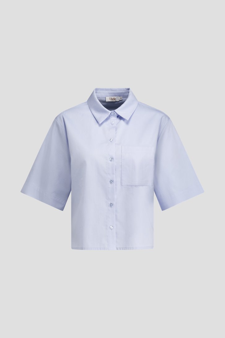 Photo produit 1 de Blouse bleu clair à manches courtes de Libelle pour Femmes