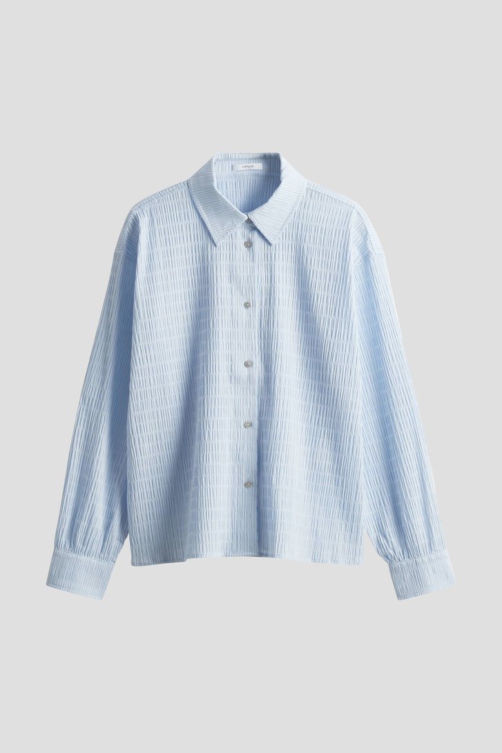 Blouse bleu clair à motif rayé blanc de Opus pour Femmes