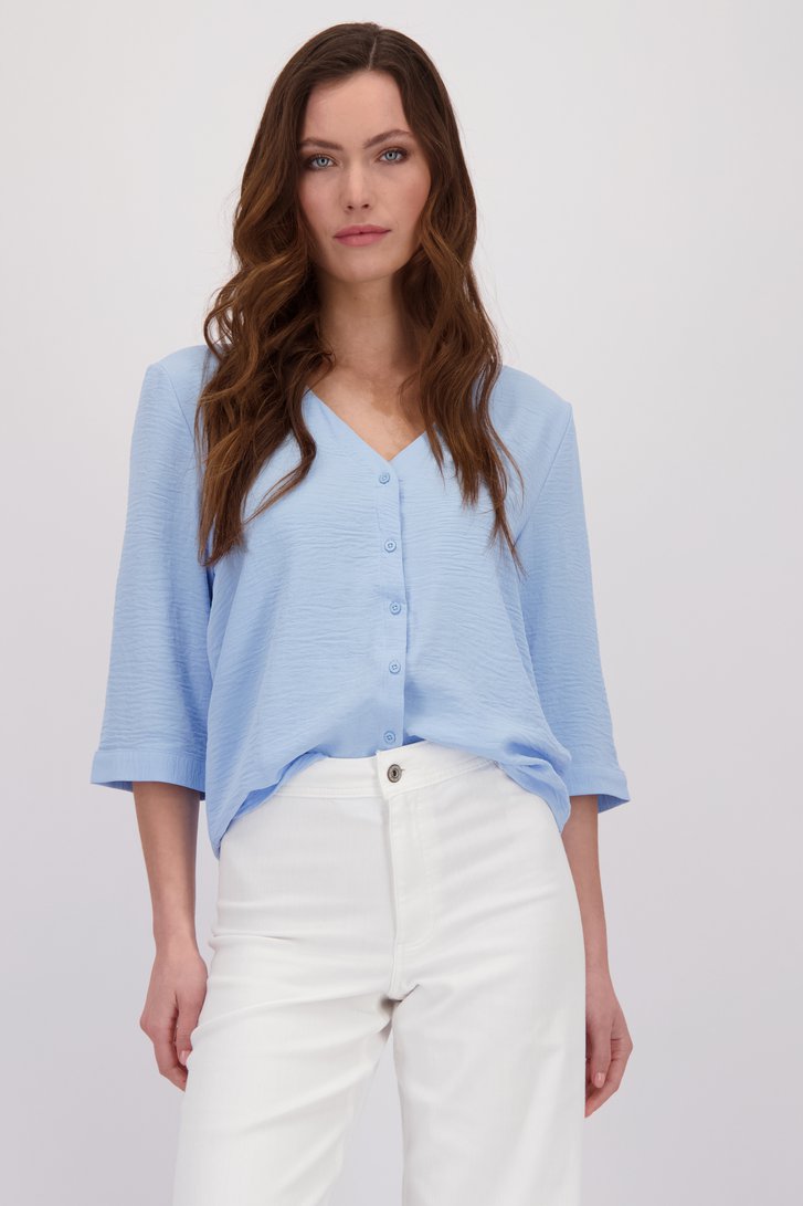 Le devant de Blouse bleu clair avec un effet tetra de JDY pour Femmes