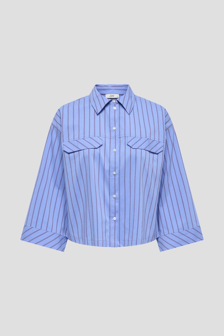 Photo produit 1 de Blouse bleue à rayures bordeaux de JDY pour Femmes