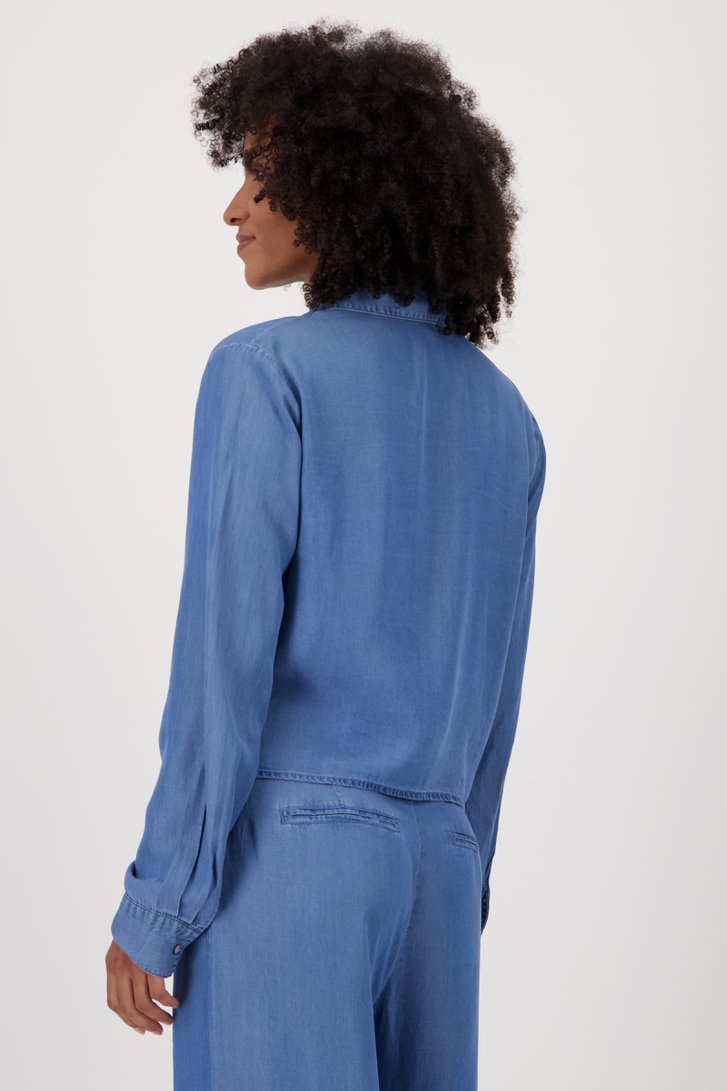 Blouse bleue effet jean avec détail noué de JDY pour Femmes