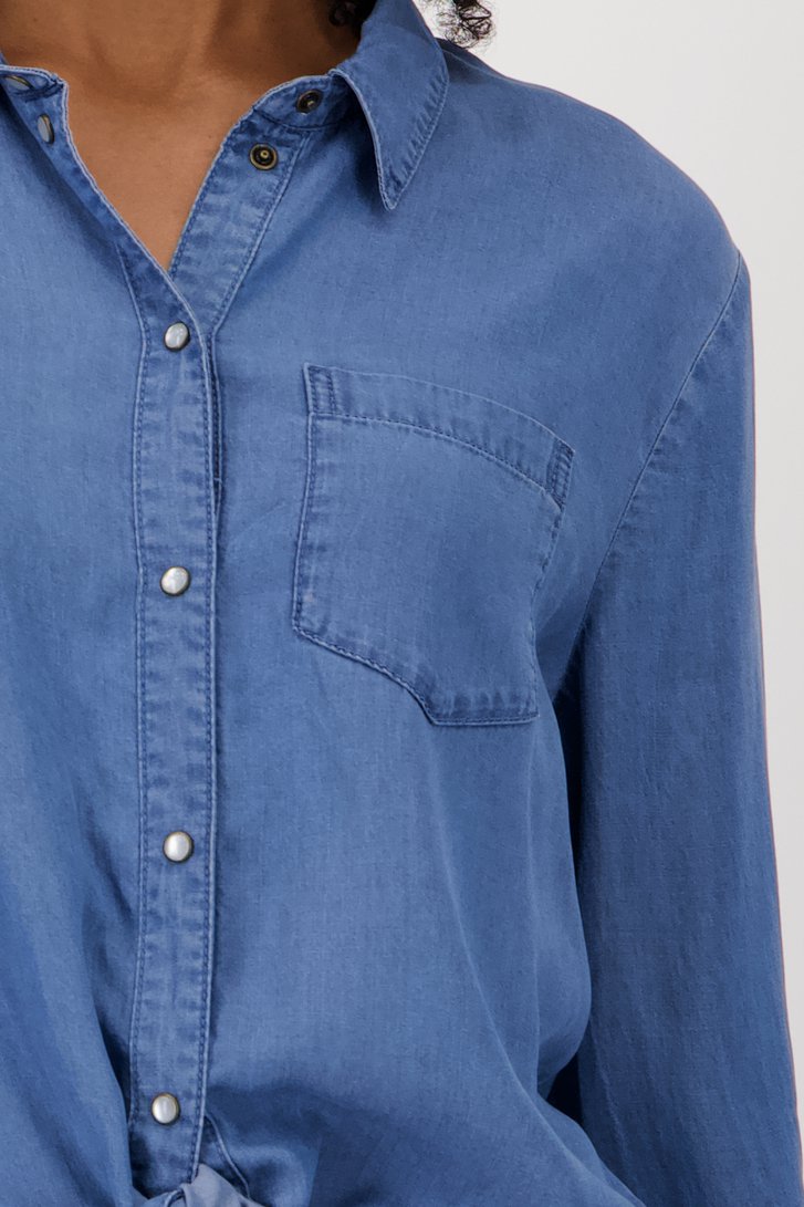 Blouse bleue effet jean avec détail noué de JDY pour Femmes