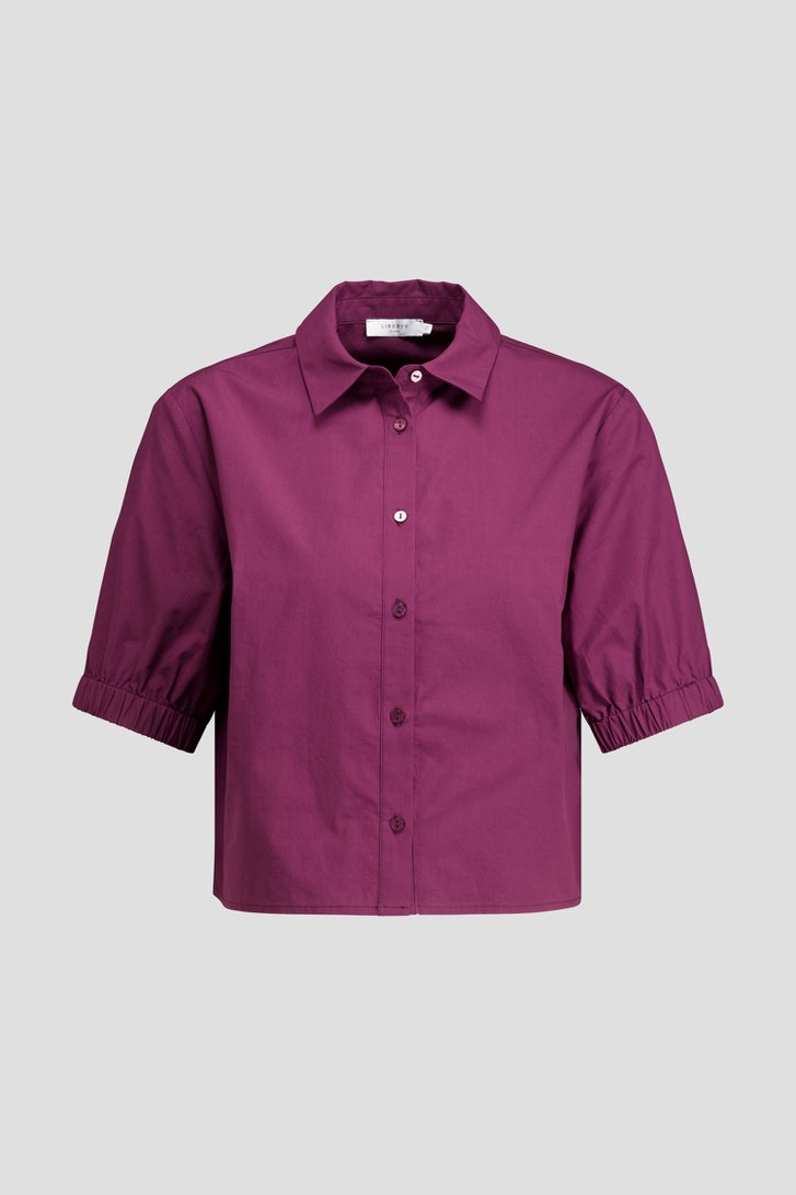 Photo produit 1 de Blouse bordeaux à manches courtes de Liberty Island pour Femmes