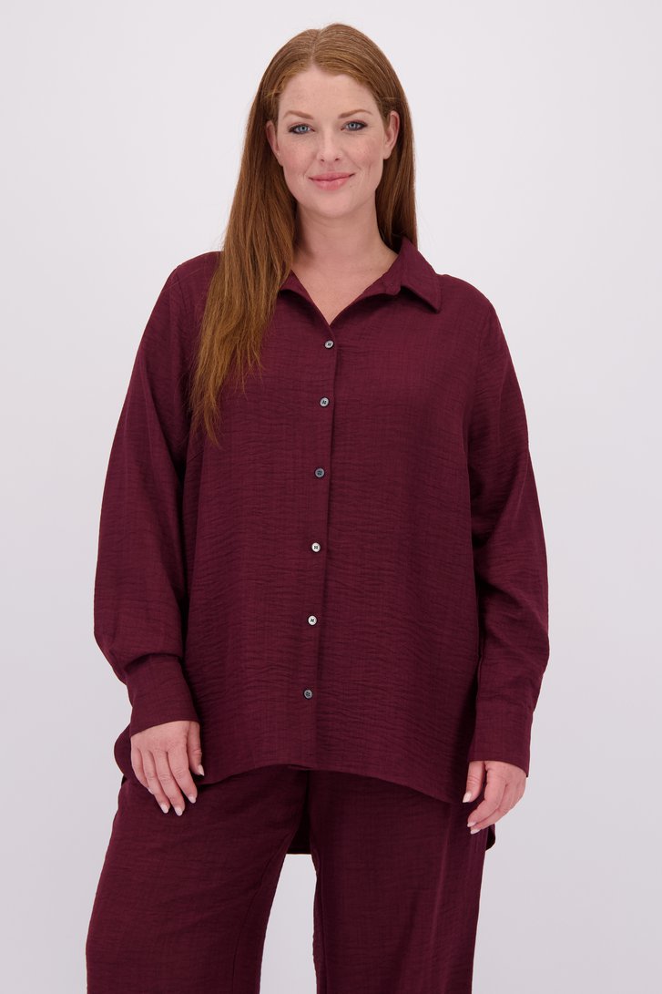 Le devant de Blouse bordeaux  de ONLY Carmakoma pour Femmes