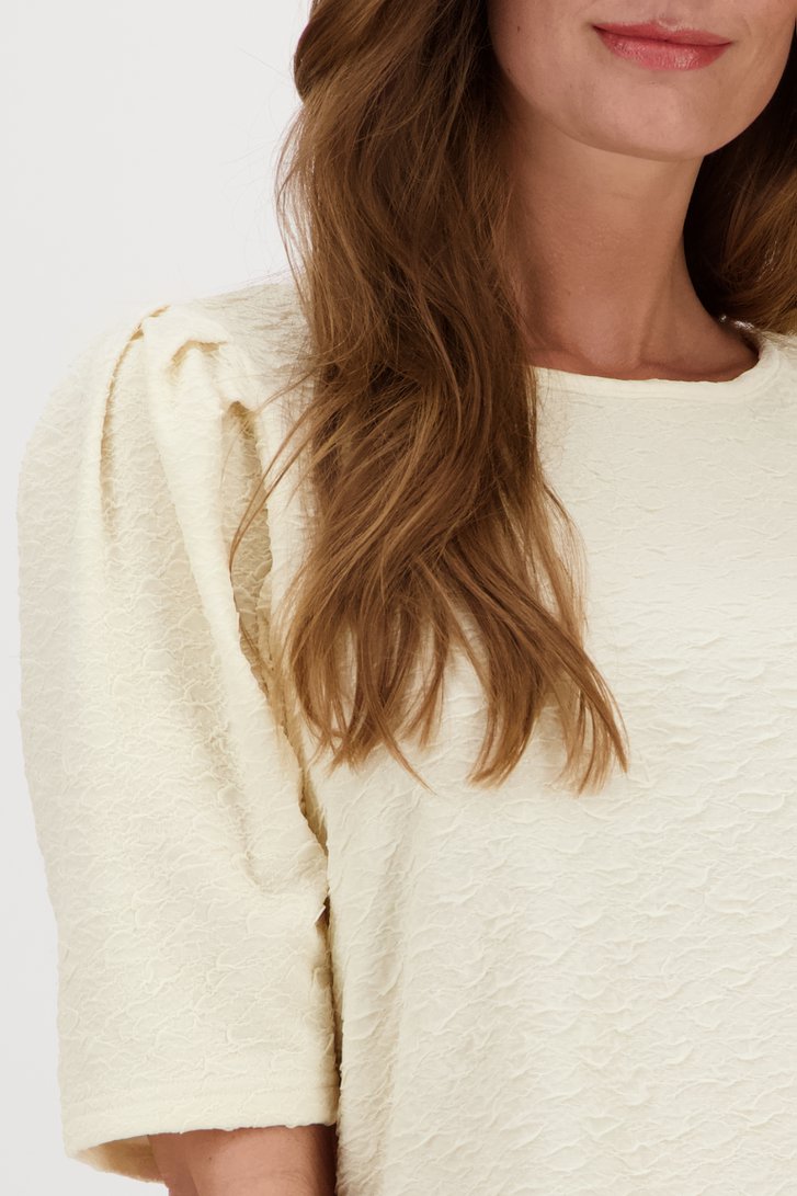 Blouse crème à manches bouffantes de JDY pour Femmes