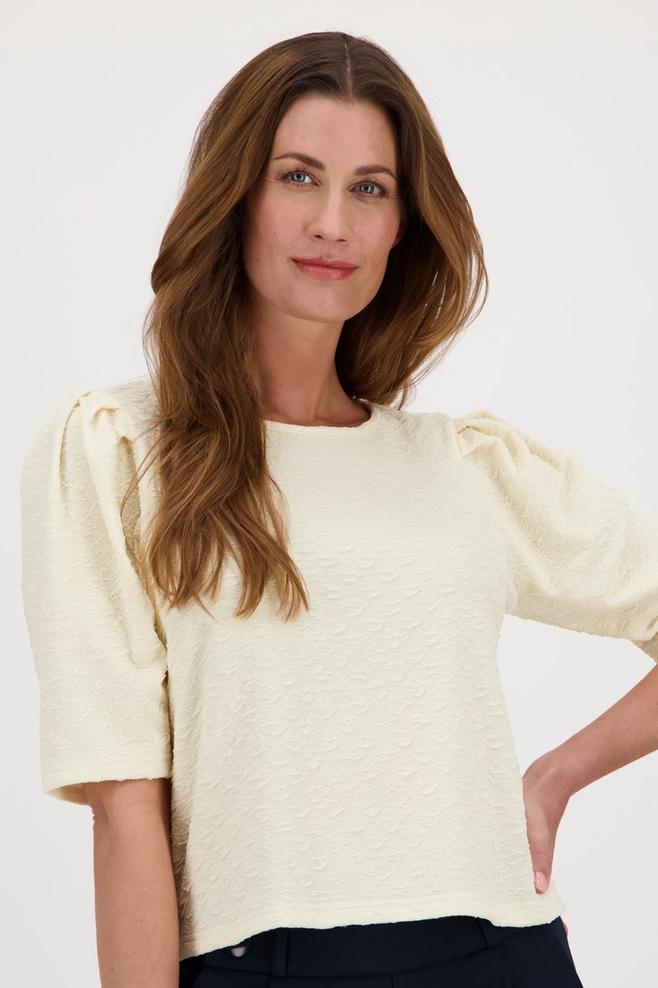 Blouse crème à manches bouffantes de JDY pour Femmes
