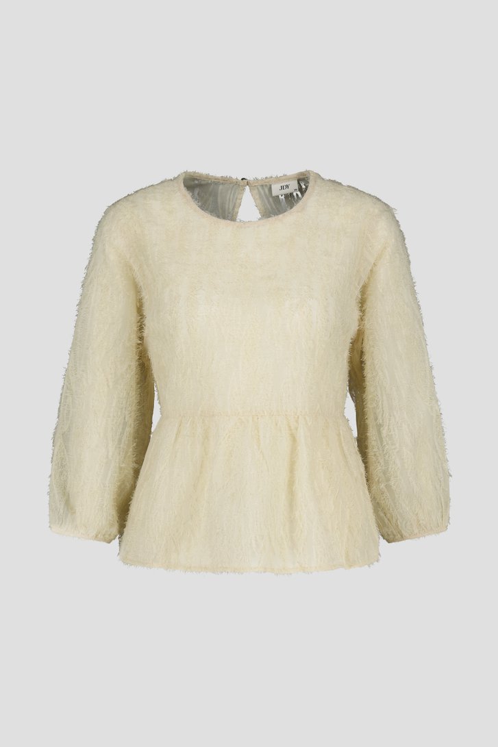 Blouse crème à texture effilochée de JDY pour Femmes