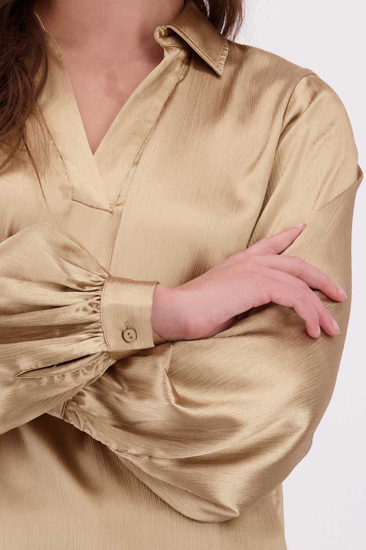 Détail de Blouse dorée de Geisha pour Femmes