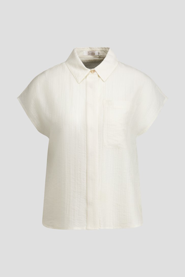 Photo produit 1 de Blouse écru en tissu finement texturé de Liberty Loving nature pour Femmes