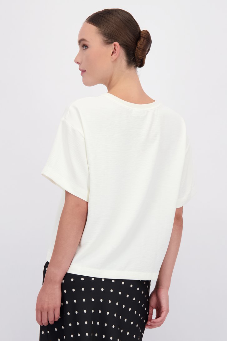 Le dos de Blouse écrue à manches courtes de JDY pour Femmes