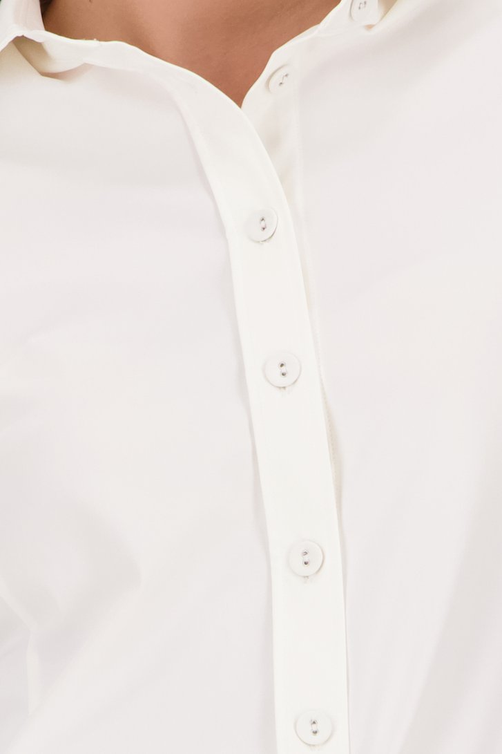 Blouse écrue à patte de boutonnage de Liberty Island pour Femmes