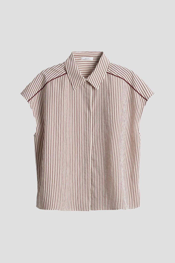 Photo produit 1 de Blouse écrue à rayures rouges de Opus pour Femmes