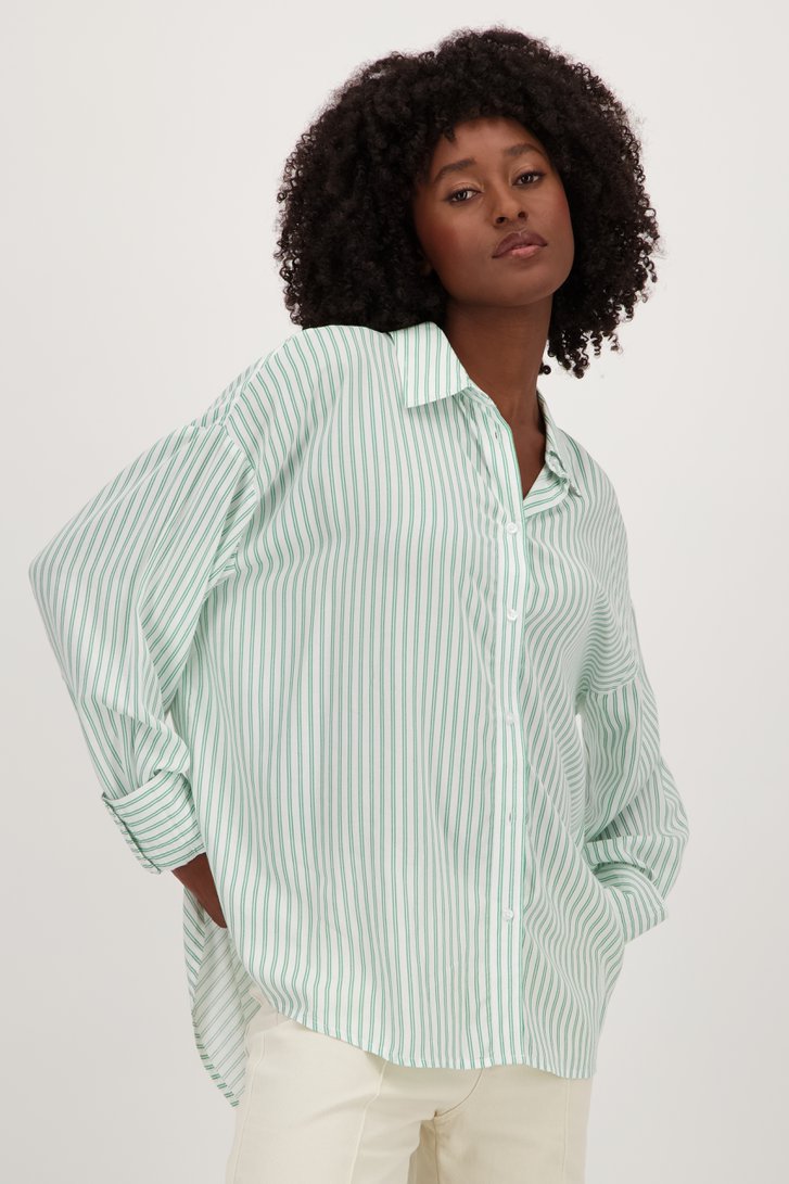 Blouse écrue à rayures vertes de JDY pour Femmes