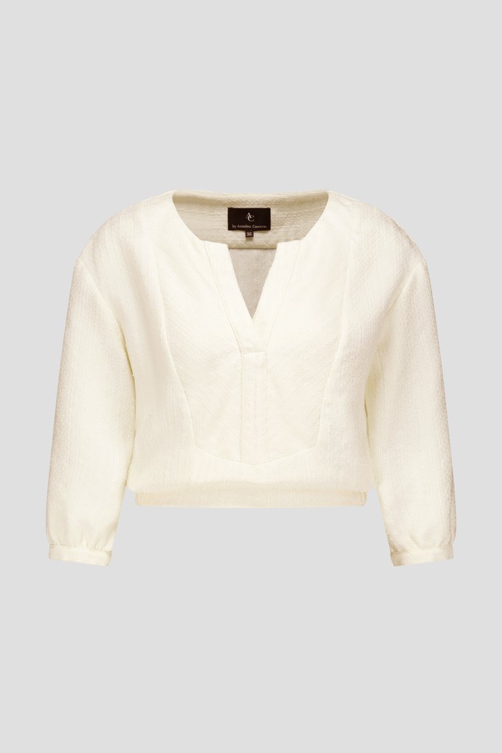 Blouse écrue à tissu brossé de AC by Annelien Coorevits pour Femmes