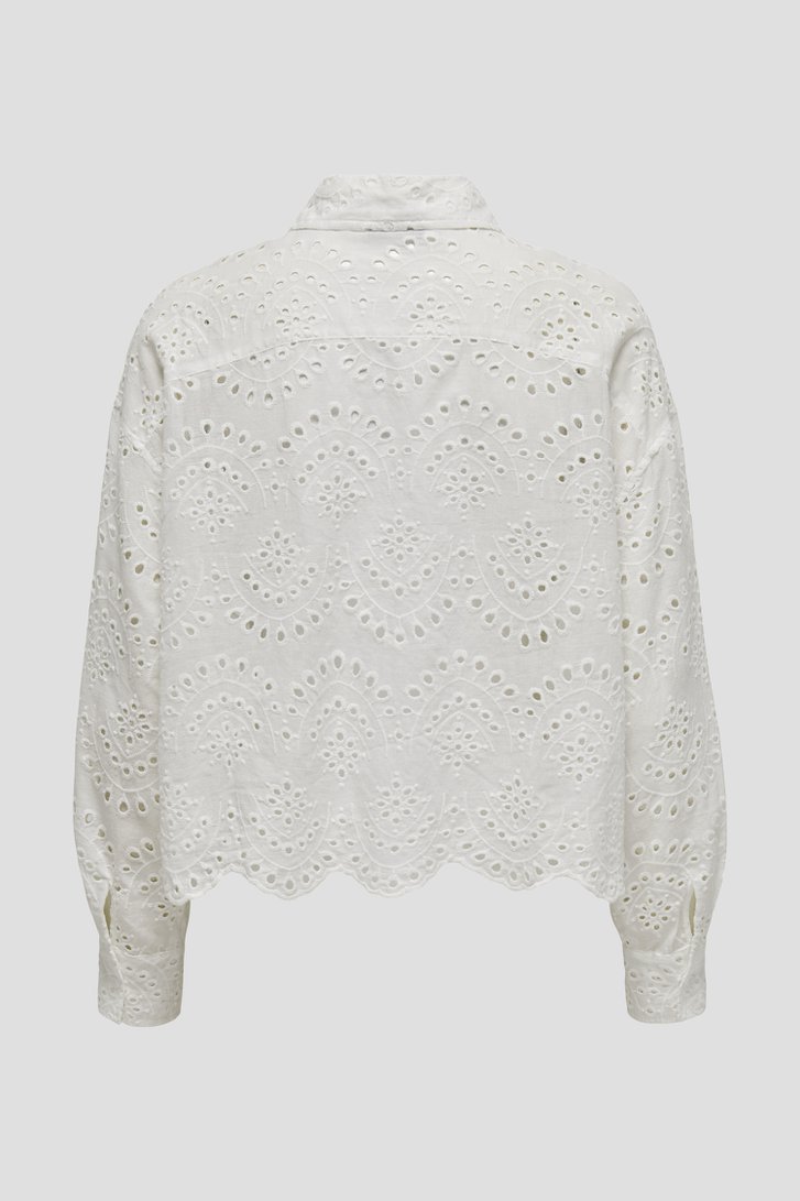 Blouse écrue avec motif en maille ajourée de Only Carmakoma pour Femmes