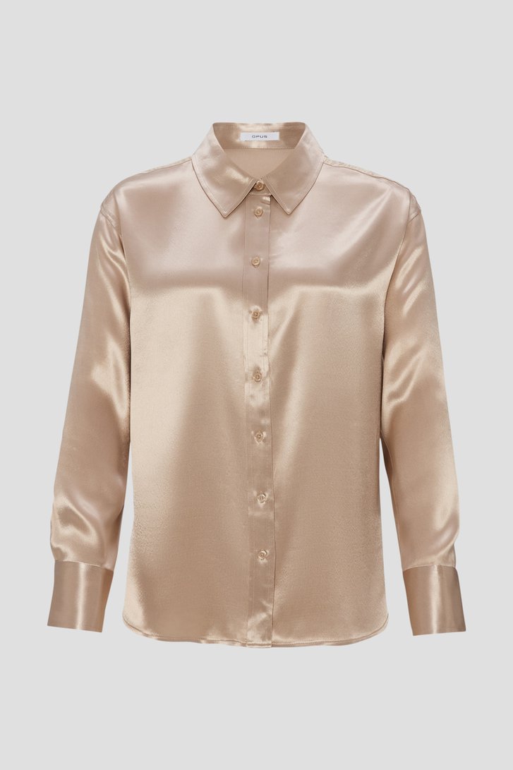Blouse en aspect soie - couleur champagne de Opus pour Femmes
