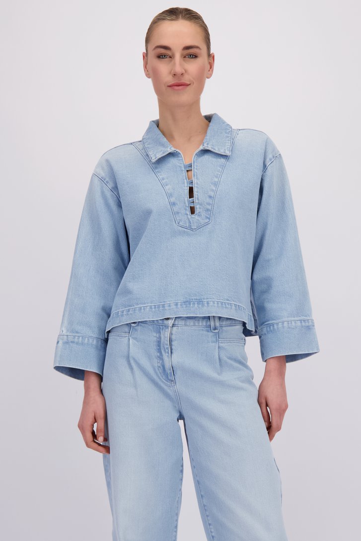 Photo supplémentaire 1 de Blouse en denim bleu clair de Liberty Island Denim pour Femmes