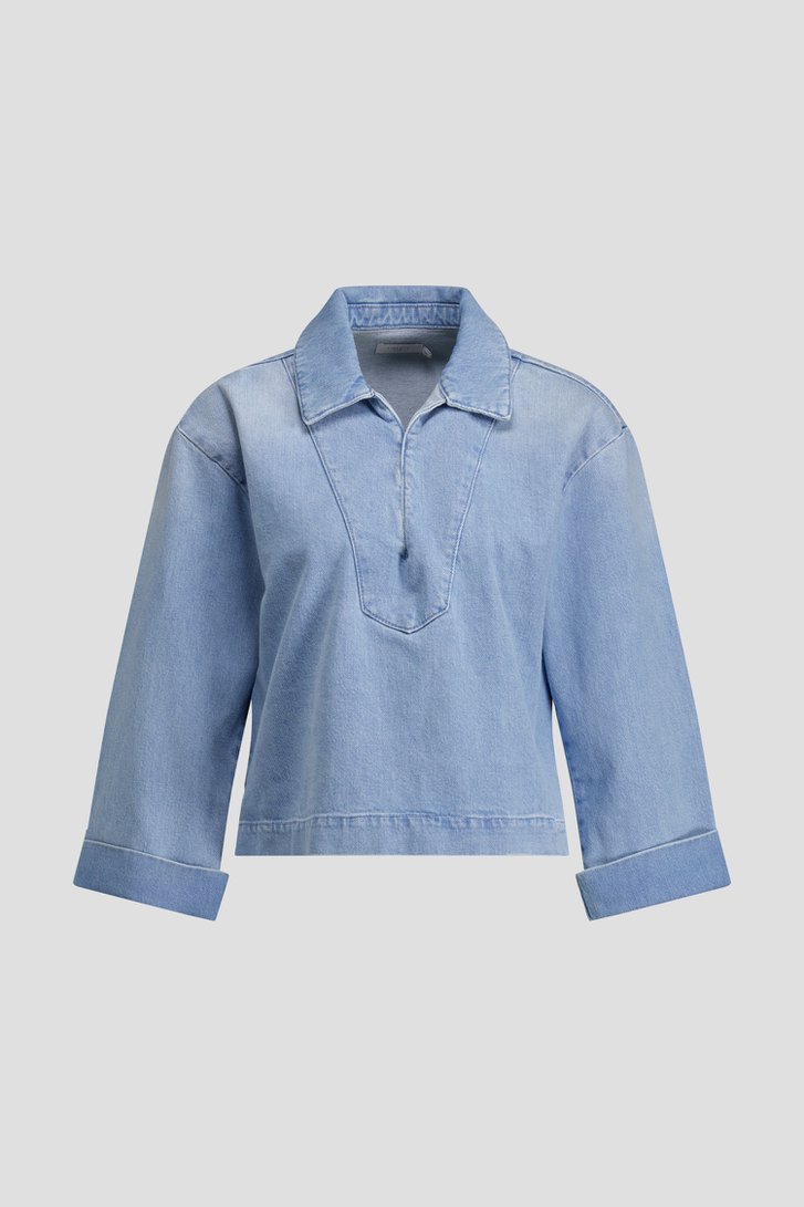 Photo produit 1 de Blouse en denim bleu clair de Liberty Island Denim pour Femmes