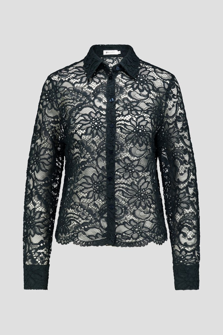 Photo produit 1 de Blouse en dentelle vert foncé de D'Auvry pour Femmes