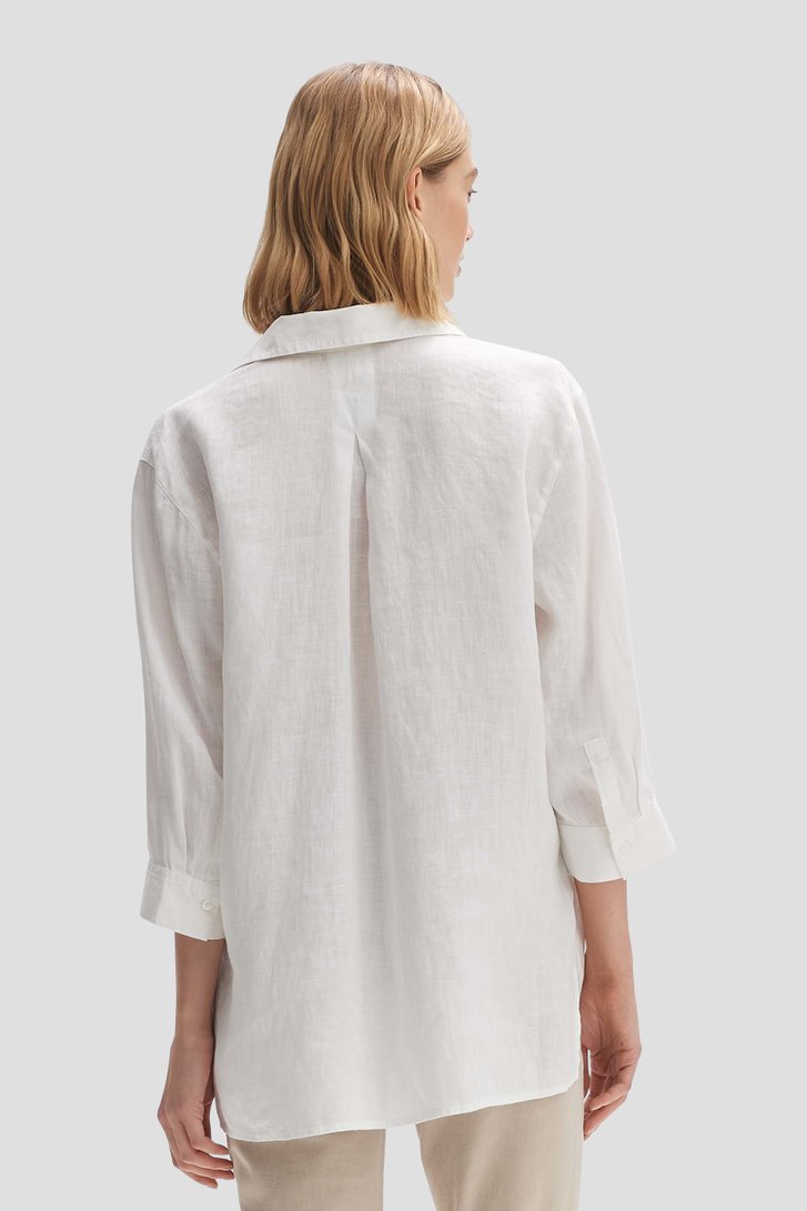 Blouse en lin blanc de Opus pour Femmes