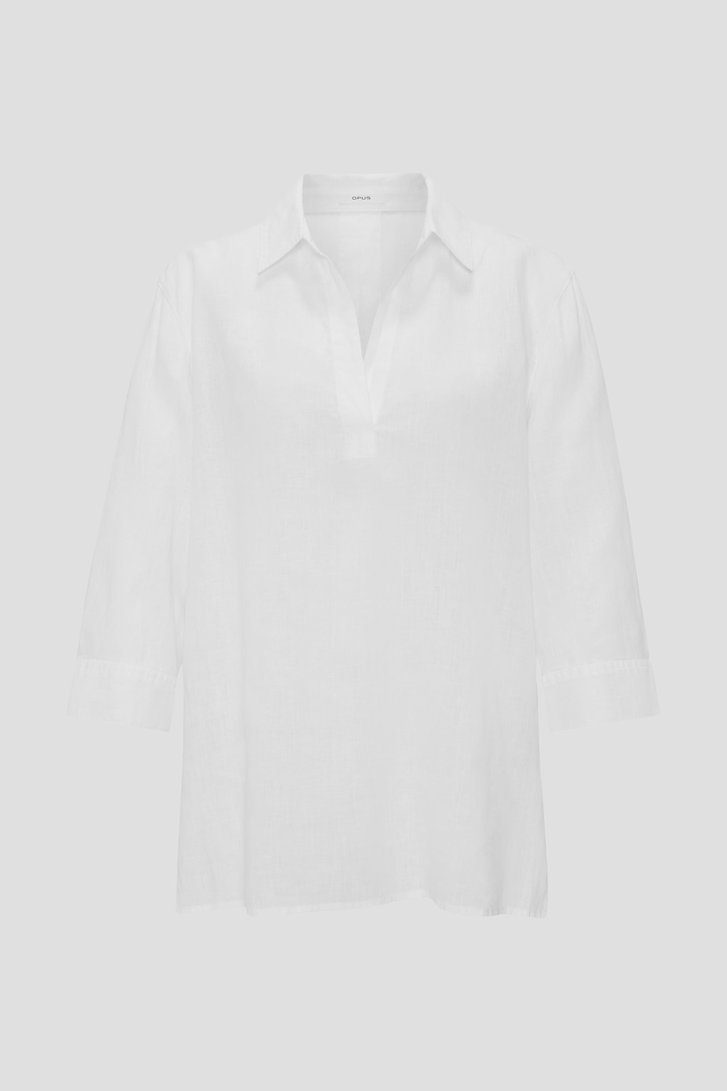 Blouse en lin blanc de Opus pour Femmes