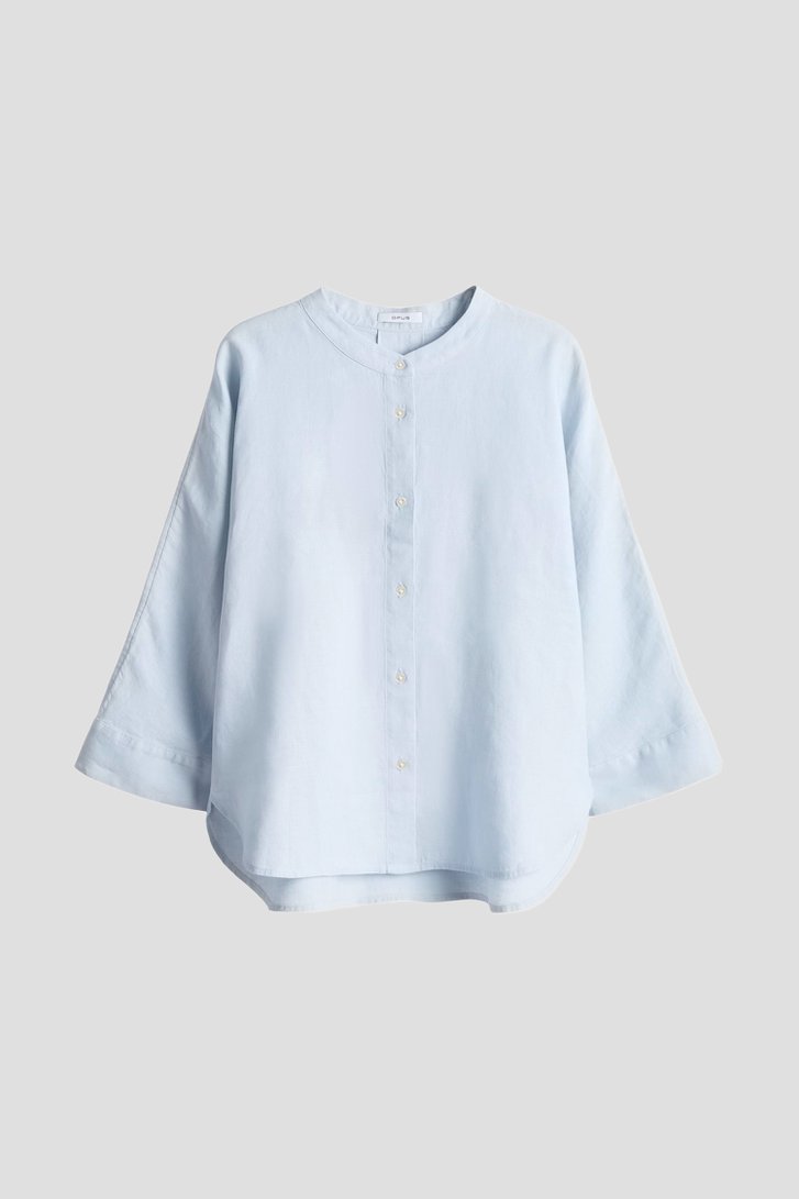 Photo produit 1 de Blouse en lin bleu clair à manches 3/4 de Opus pour Femmes