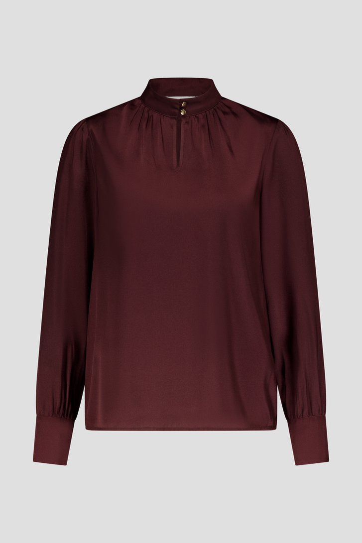 Blouse fine de couleur bordeaux foncé de D'Auvry pour Femmes
