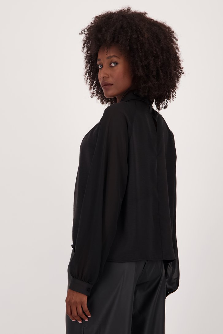 Blouse fine noire à manches transparentes de JDY pour Femmes