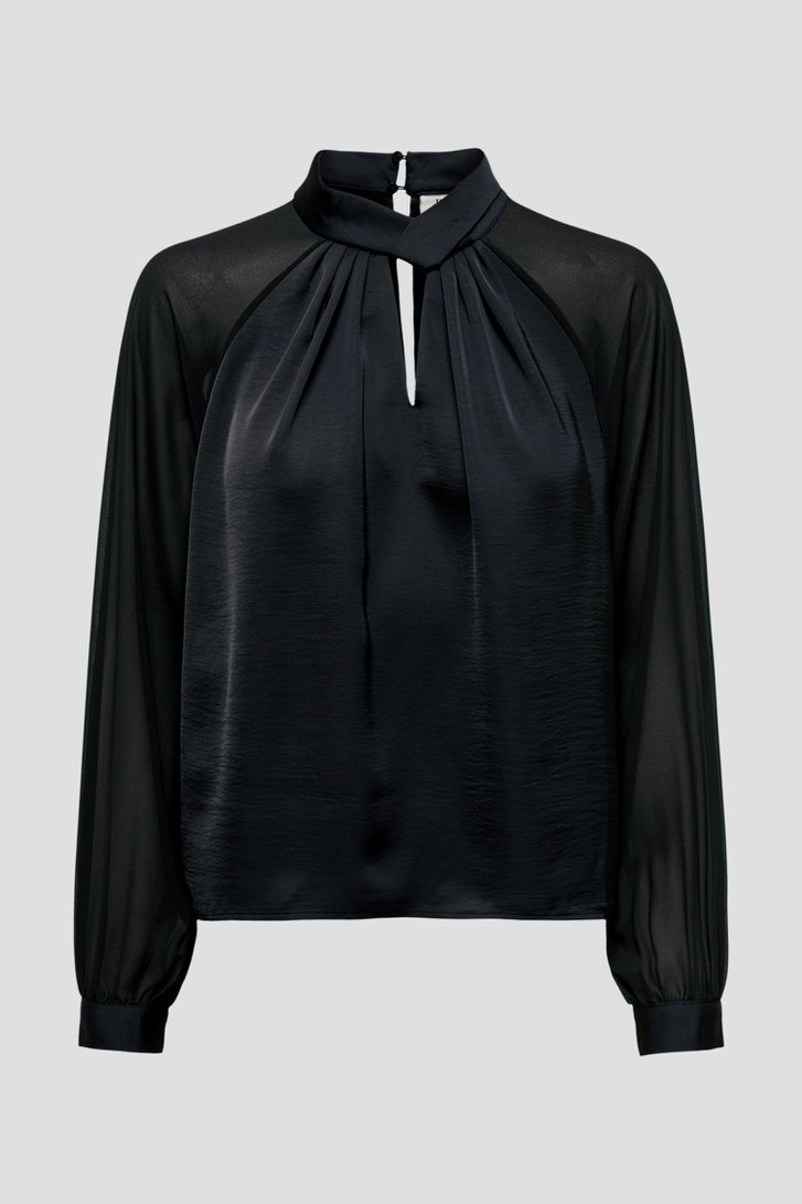 Blouse fine noire à manches transparentes de JDY pour Femmes
