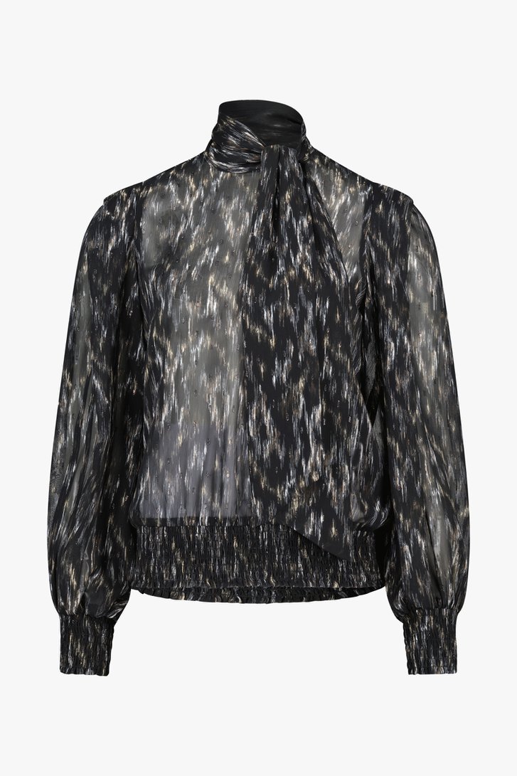 Blouse fine noire transparent de Louise pour Femmes