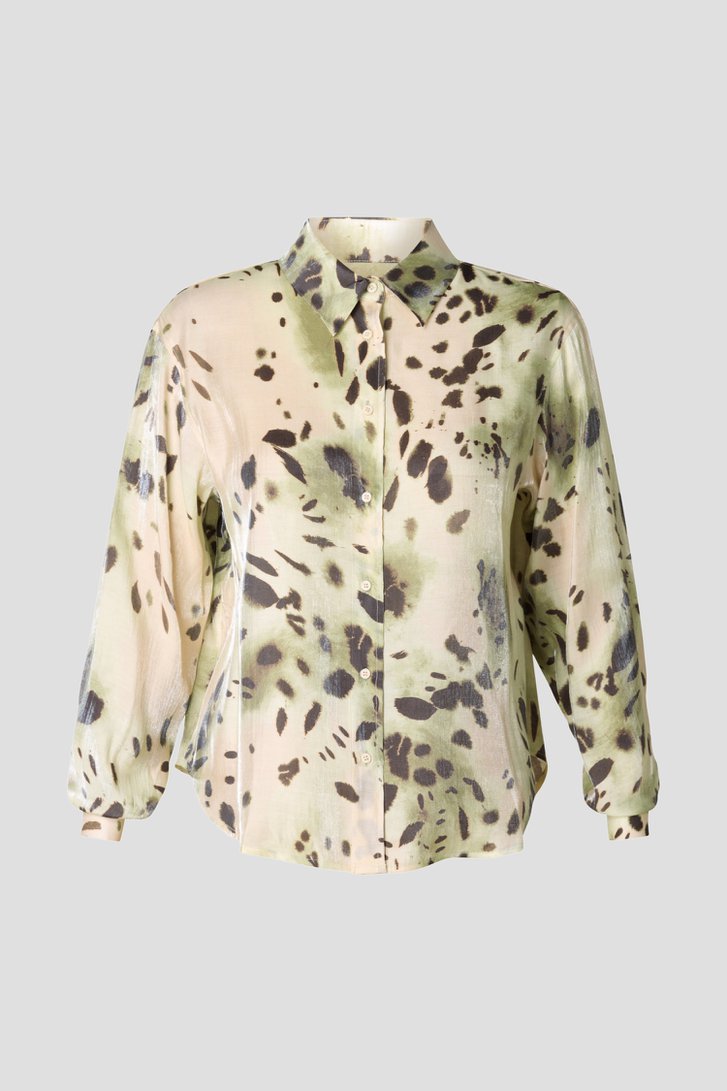 Productfoto 1 van Blouse in glasstof met kleurrijke print door Yest Curve voor Dames
