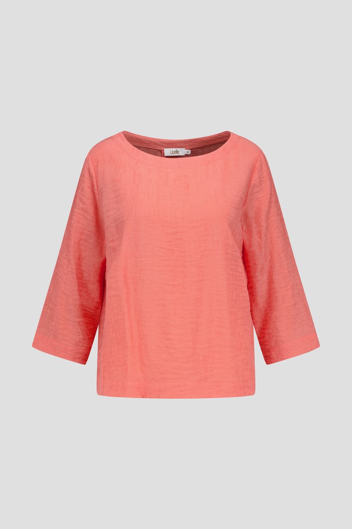 Blouse in koraal met 3/4 mouwen van Libelle voor Dames