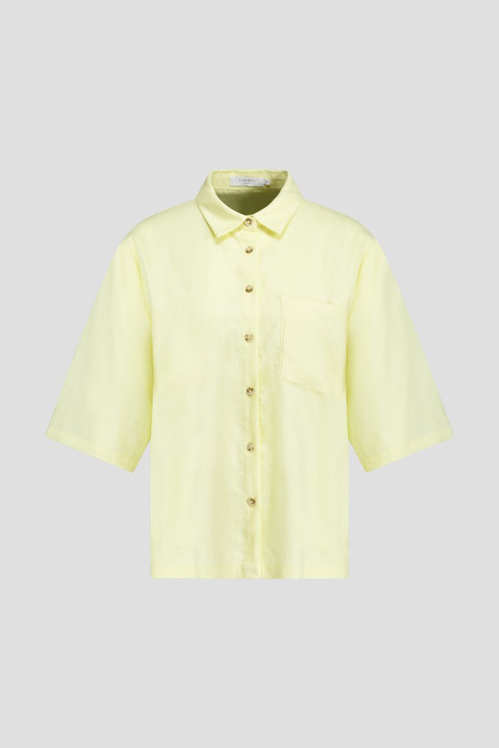 Photo produit 1 de Blouse jaune clair en lin de Liberty Island pour Femmes