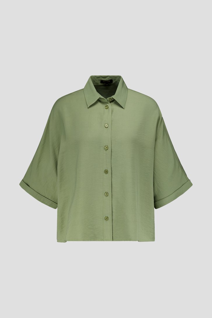 Blouse kaki à manches mi-longues de More & More pour Femmes