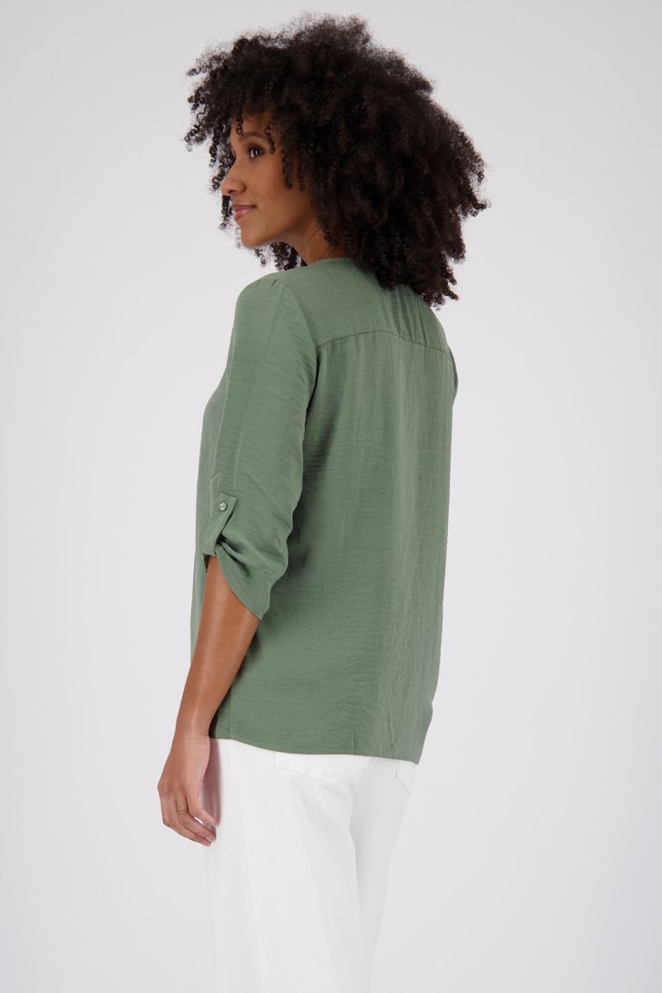 Blouse kaki légère à manches 3/4 de JDY pour Femmes