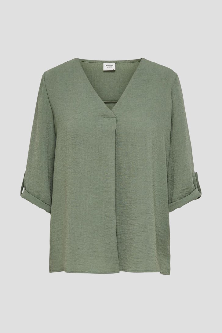 Blouse kaki légère à manches 3/4 de JDY pour Femmes