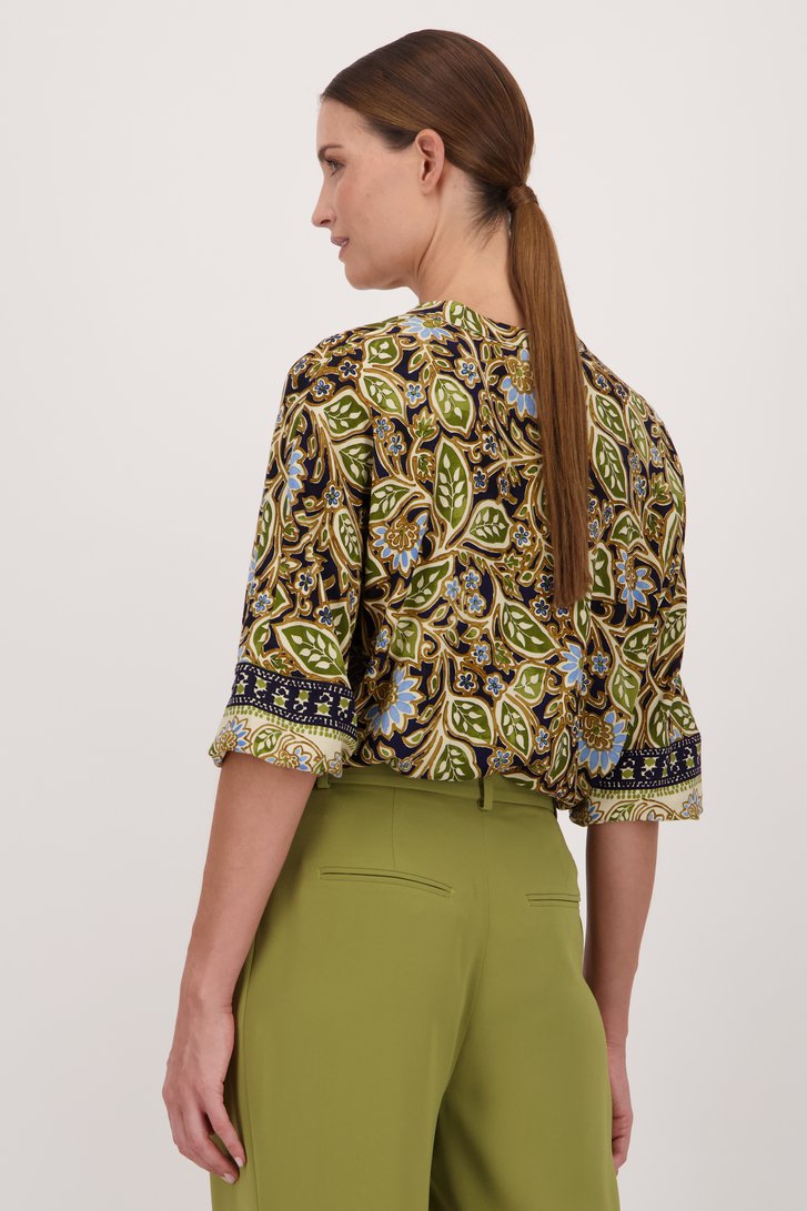 Blouse met bladerprint van More & More voor Dames