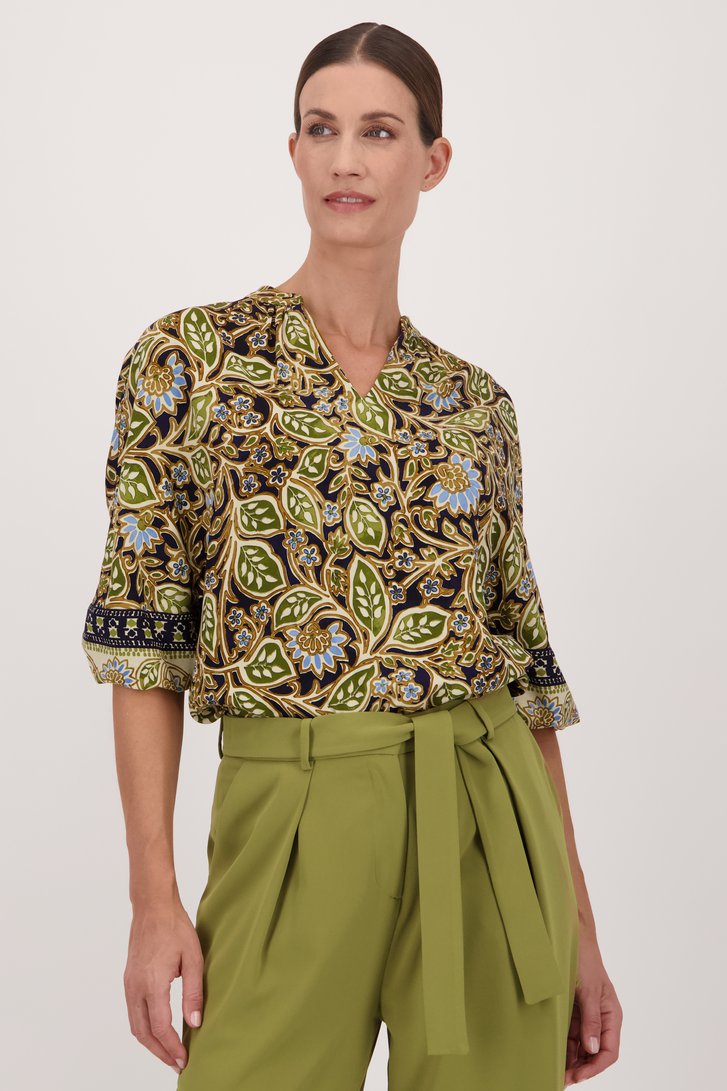 Blouse met bladerprint van More & More voor Dames