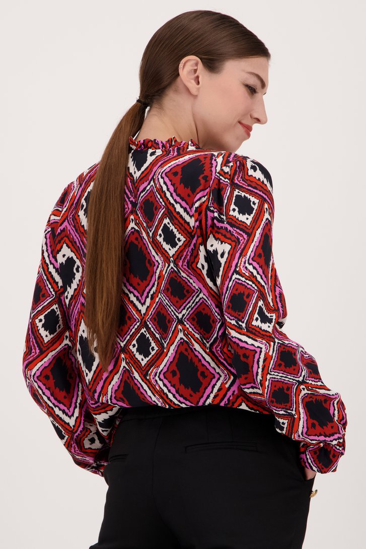 Blouse met geruite print van More & More voor Dames