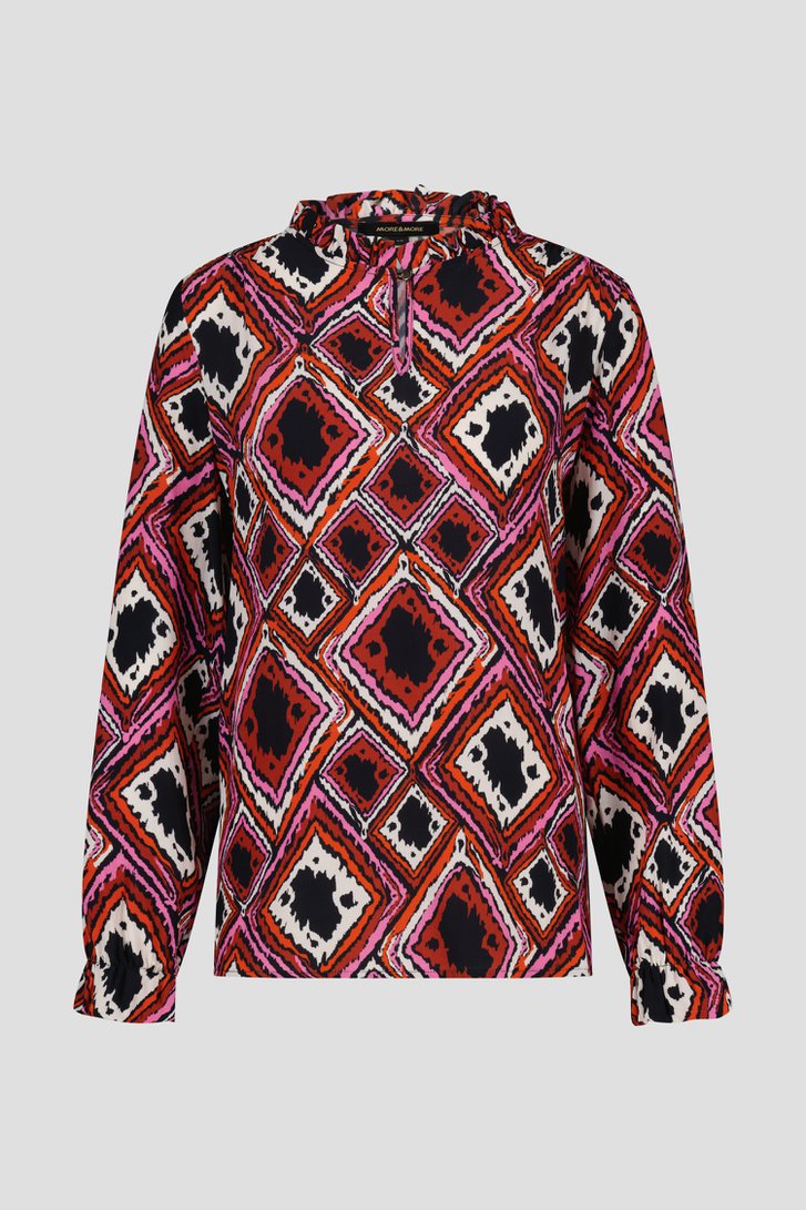 Blouse met geruite print van More & More voor Dames