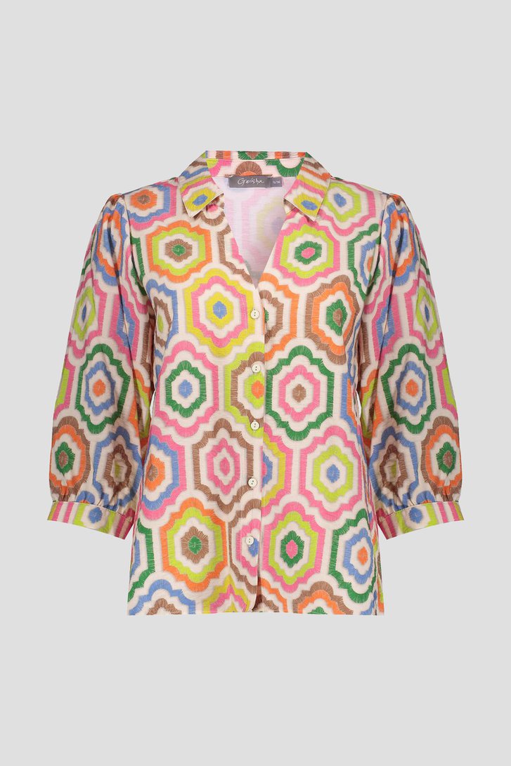 Productfoto 1 van Blouse met kleurrijke print door Geisha voor Dames
