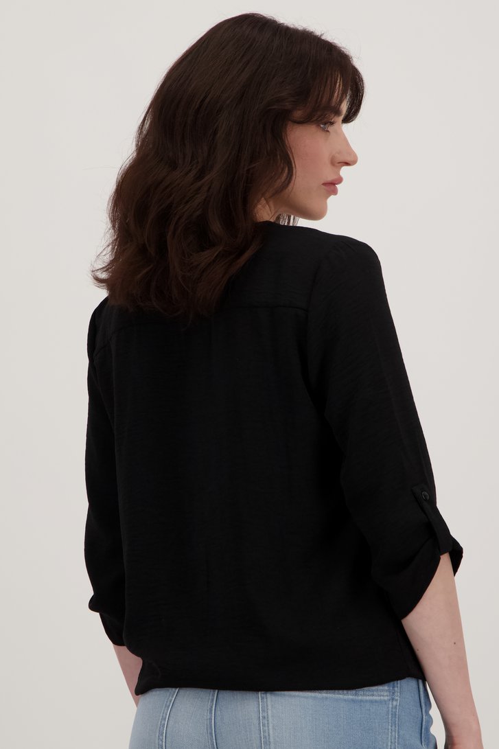 Blouse noire à manches 3/4 de JDY pour Femmes
