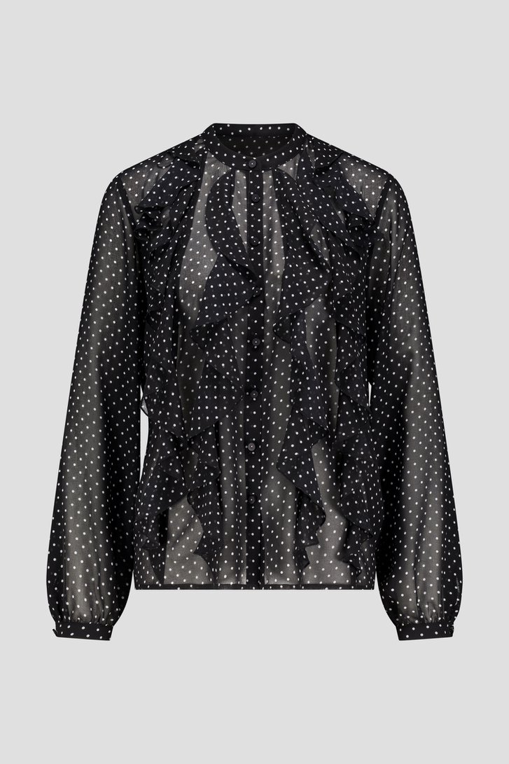 Blouse noire à pois de D'Auvry pour Femmes