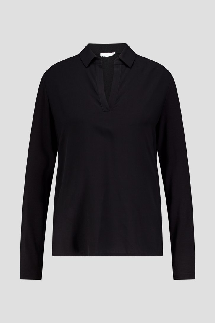 Photo produit 1 de Blouse noire avec col en V de Liberty Island pour Femmes