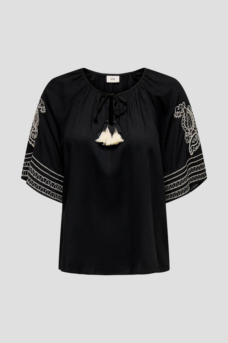 Blouse noire avec manches brodées de JDY pour Femmes