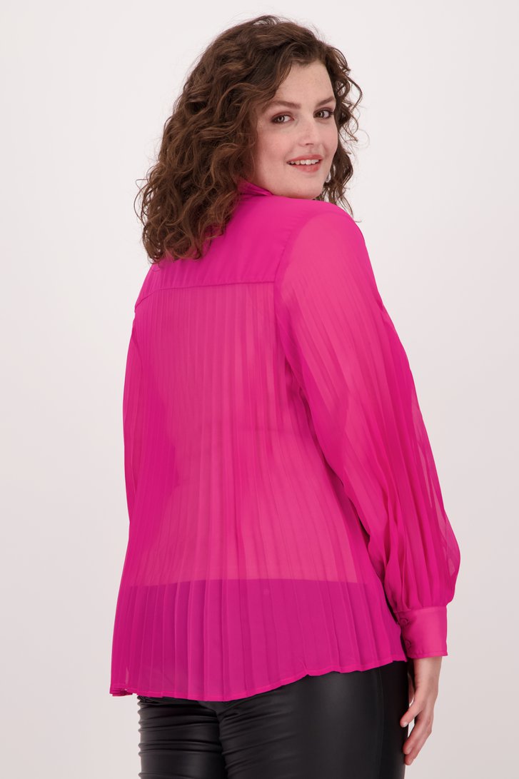 Blouse plissée rose de Fransa pour Femmes