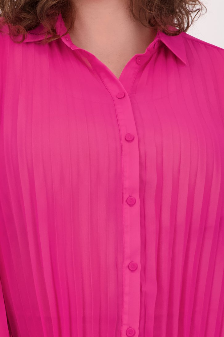 Blouse plissée rose de Fransa pour Femmes
